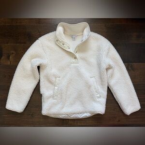 Athleta- Cozy Snap Fleece Sherpa Pullover- Size XS